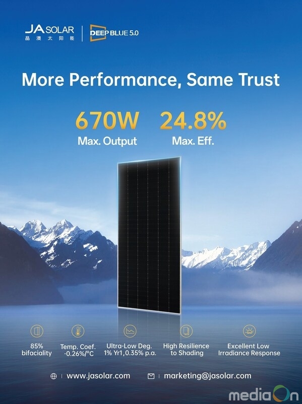 JA 솔라의 DeepBlue 5.0, 변동성 커진 글로벌 태양광 시장에서 검증된 투자 신뢰성 입증